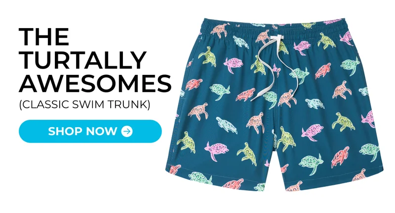 Classic Swim Trunk: The Turtally Awesomes  5.5"
