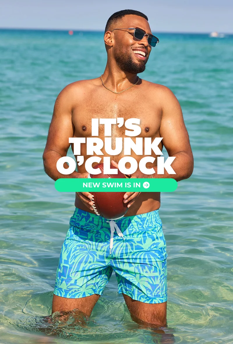 IT'S TRUNK O'CLOCK: New Swim Is In
