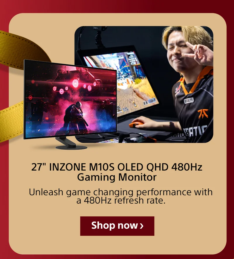 27' INZONE M10S OLED QHD 480Hz Gaming Monitor Unleash game changing performance with a 480Hz refresh rate. Shop now