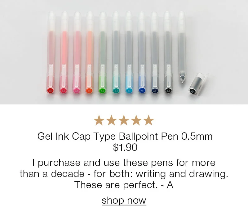 Shop Gel Ink Cap Type Ballpoint Pen 0.5mm