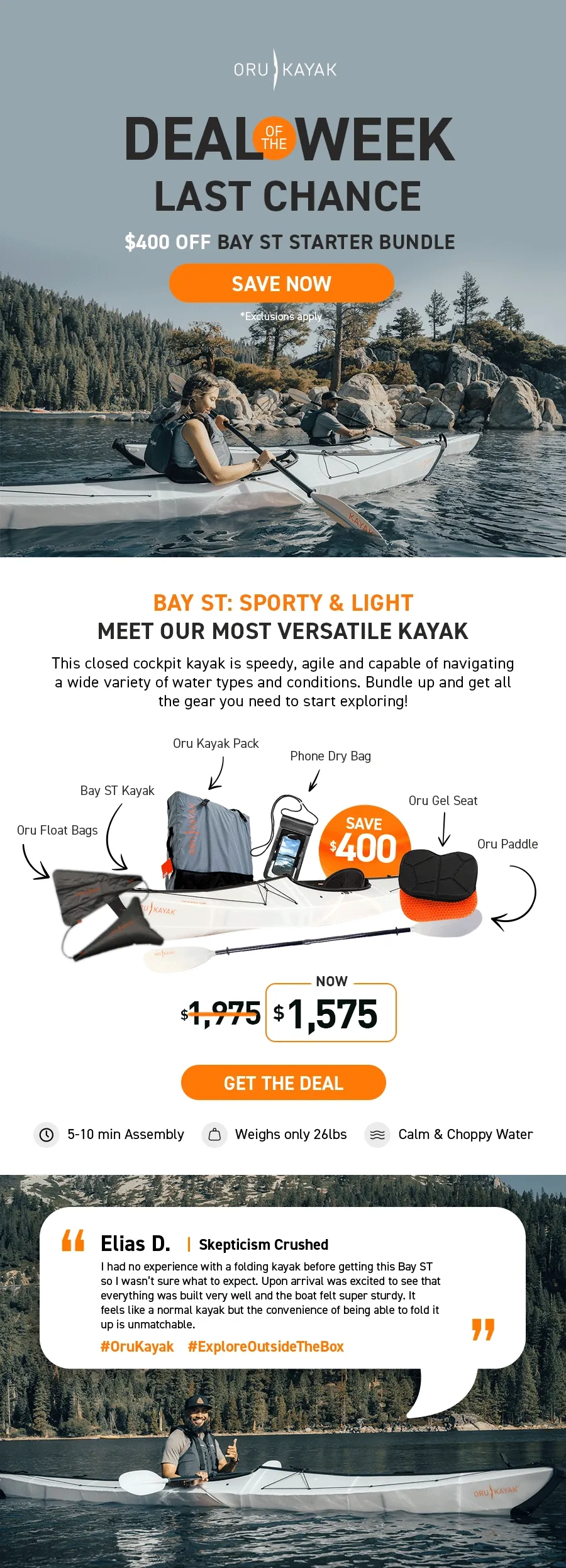 Final Day to Save $400 on Bay ST Starter Bundle:! Get everything you need to start exploring.