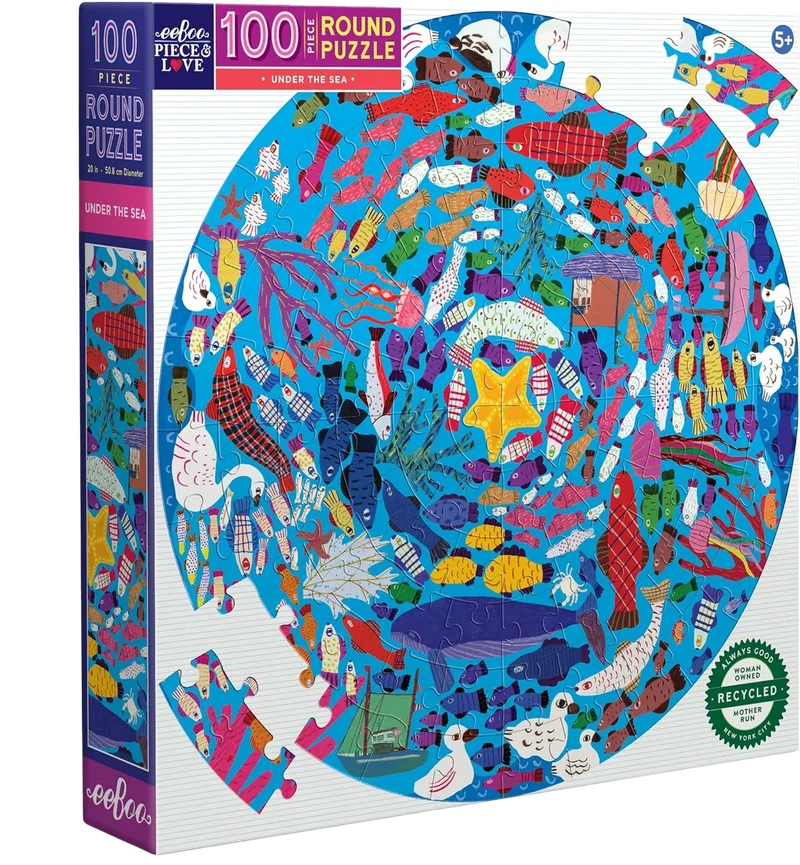 Image of Eebo Under The Sea - 100pc Round Jigsaw Puzzle