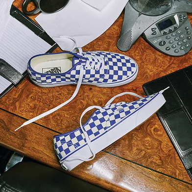True Blue / White Authentic Checkerboard Shoe