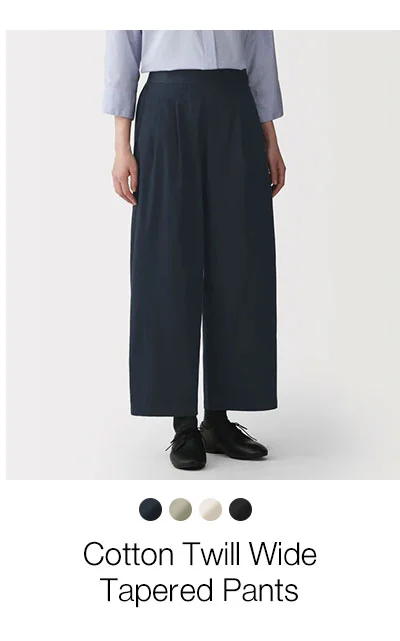 Shop Cotton Twill Wide Tapered Pants
