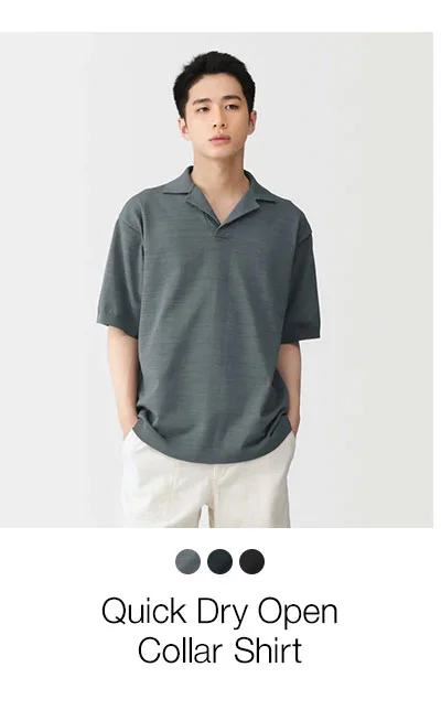 Shop Quick Dry Open Collar Shirt