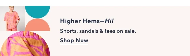 shorts, tees, sandals