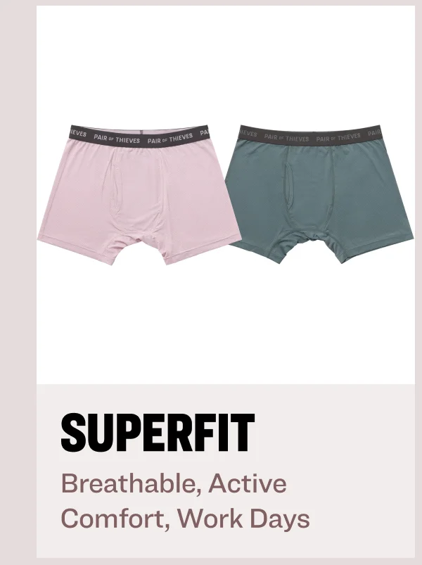 SUPERFIT in Blush and Soft Moss. Breathable, Active Comfort, Work Days