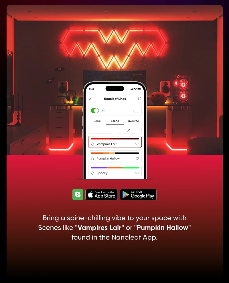 nanoleaf app spooky scenes