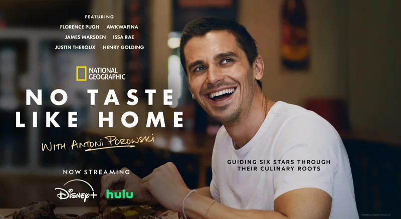 Chef Fabio Delledone shows Antoni Porowski and actor Justin Theroux how to make tortelli at Ristorante Belrespiro in Agazzano, Italy. As the host of No Taste Like Home, Porowski travels with celebrities to their ancestral homeland to explore their genealogy and the origins of their family’s culinary traditions.
