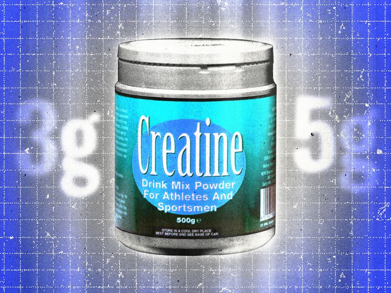 Image may contain: how much creatine, how much creatine should i take, creatine, supplement, Can, and Tin