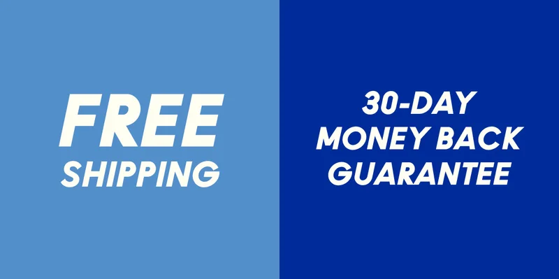 Free shipping, 30-day money back guarantee