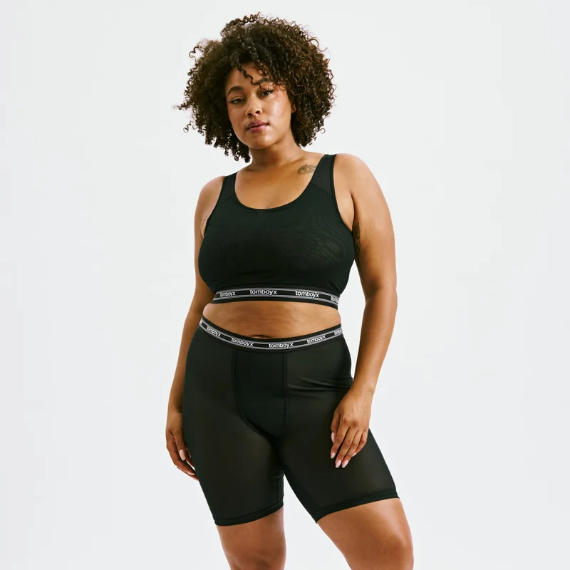Image of Powermesh 9" Boxer Briefs - Black