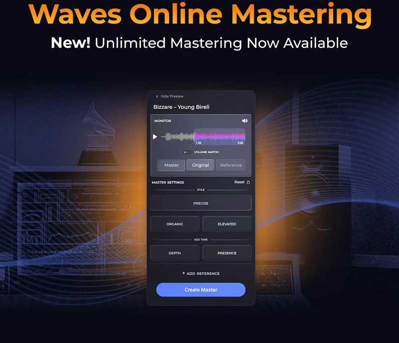 Waves Online Mastering - New! Unlimited Mastering Now Available