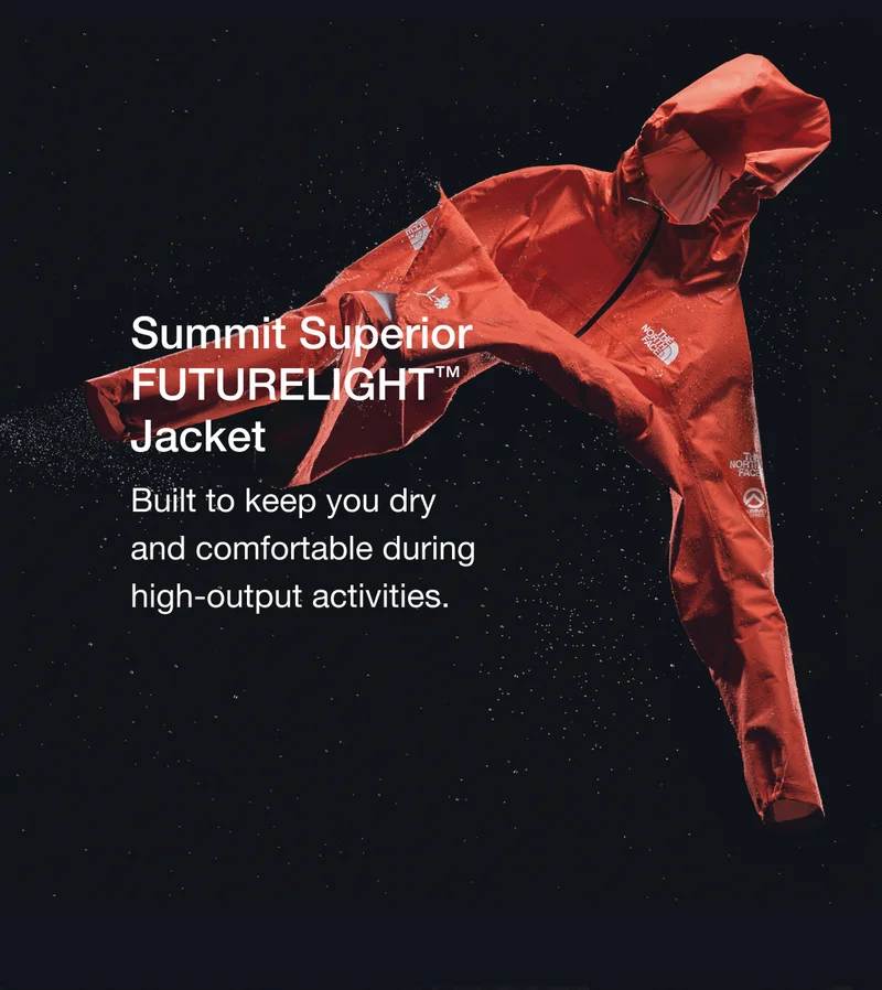 Summit Superior FUTURELIGHT Jacket. Built to keep you dry and comfortable during high-output activities.