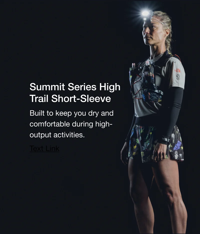 Summit Series High Trail Short-Sleeve. Built to keep you dry and comfortable during high-output activities.