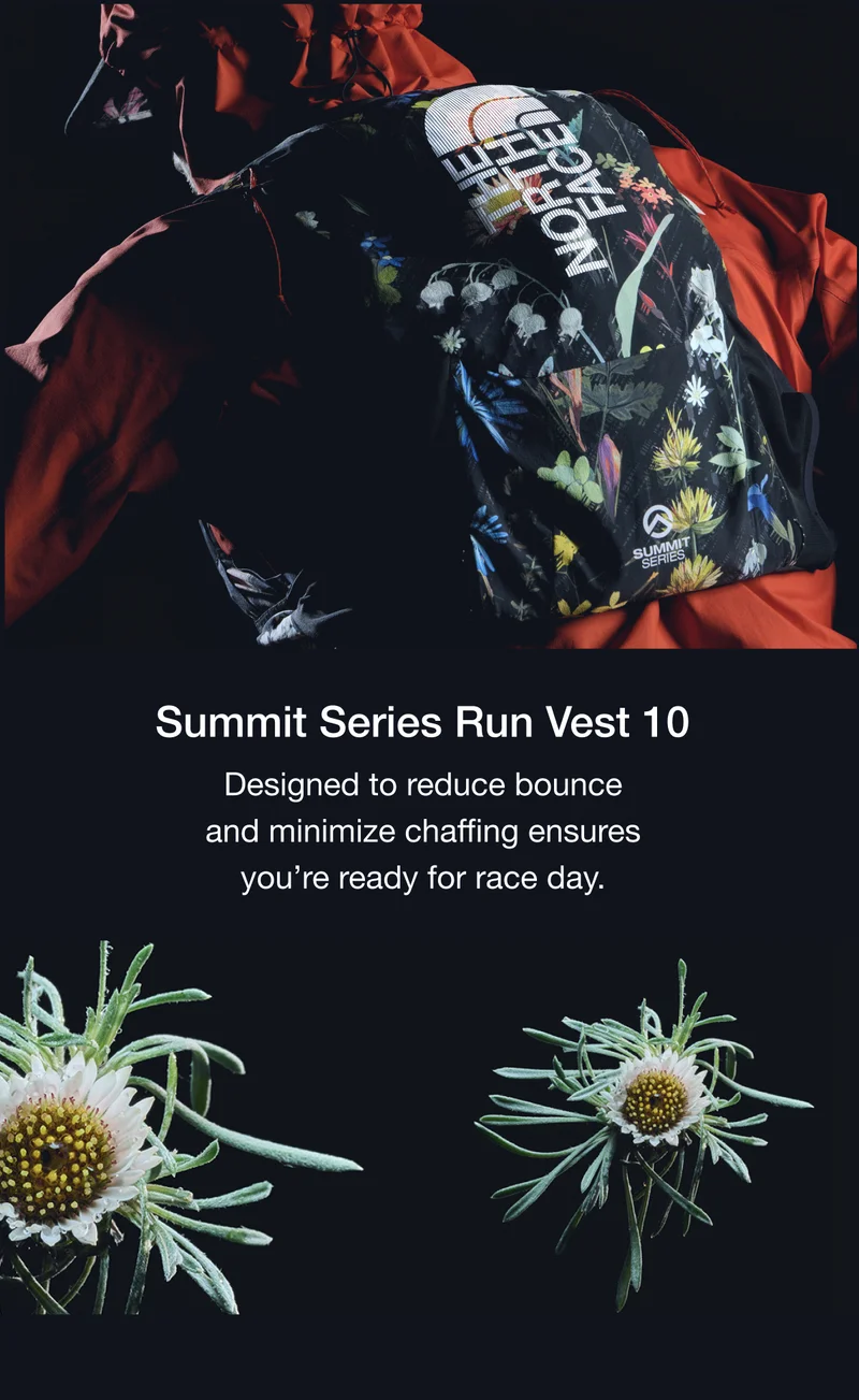 Summit Series Run Vest 10. Designed to reduce bounce and minimize chaffing ensures you're ready for race day.