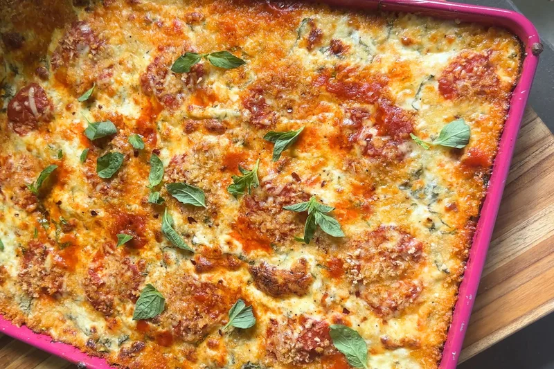 Sheet Pan Zucchini Parmesean