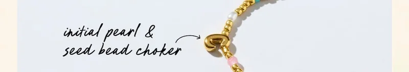 Initial Pearl & Seed Bead Chocker