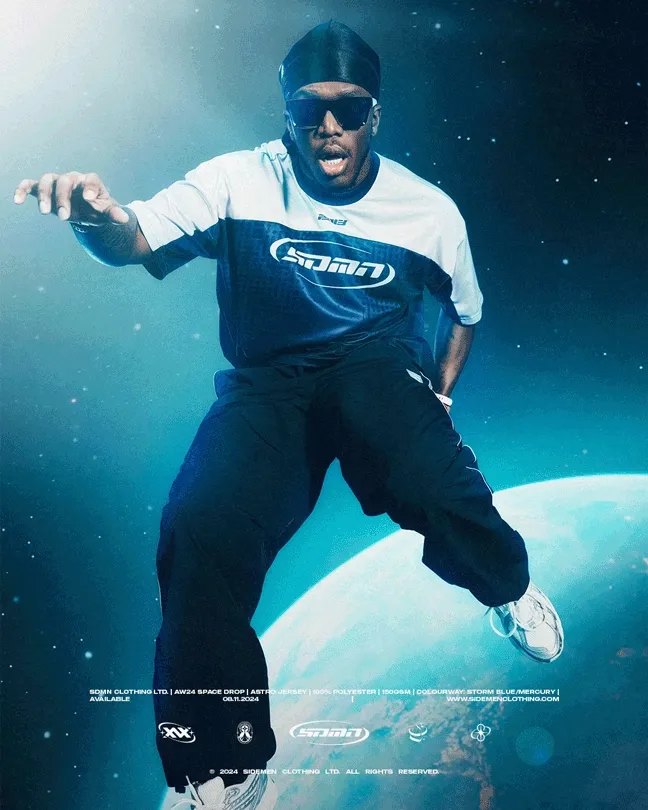 GIF of Sidemen from AW24 Space photoshoot