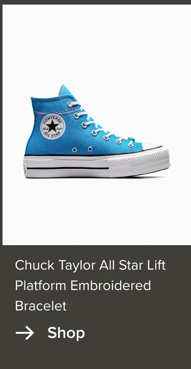 Shop: Chuck Taylor All Star Lift Platform Embroidered Bracelet
