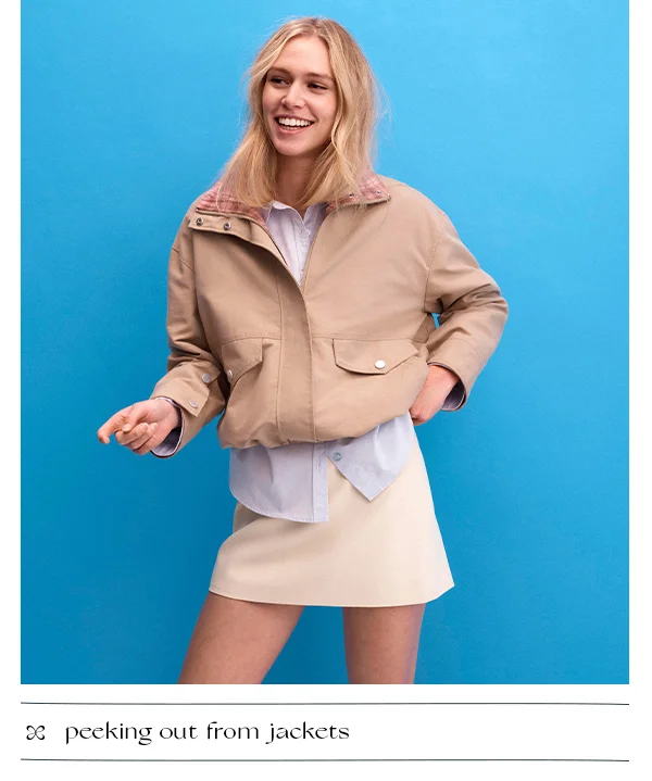 peeking out from jackets