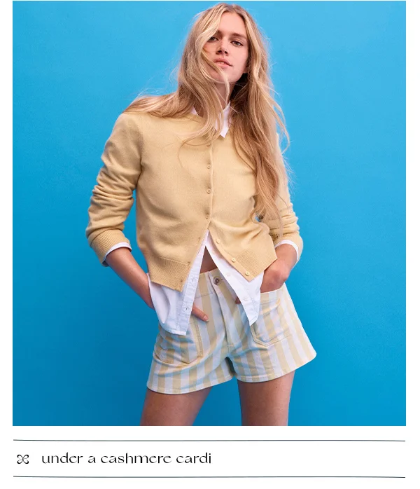 under a cashmere cardi