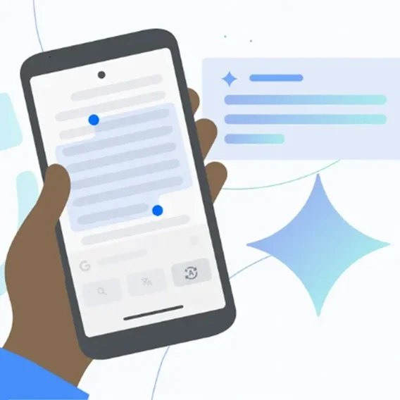 An illustration of a hand holding a smartphone