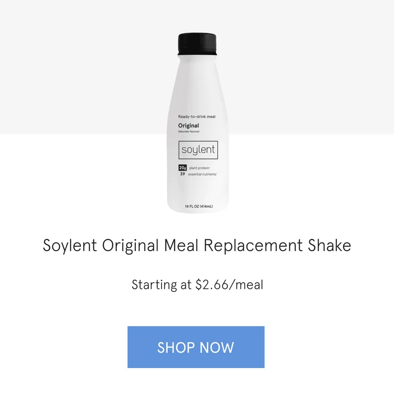 soylent original meal replacement shake