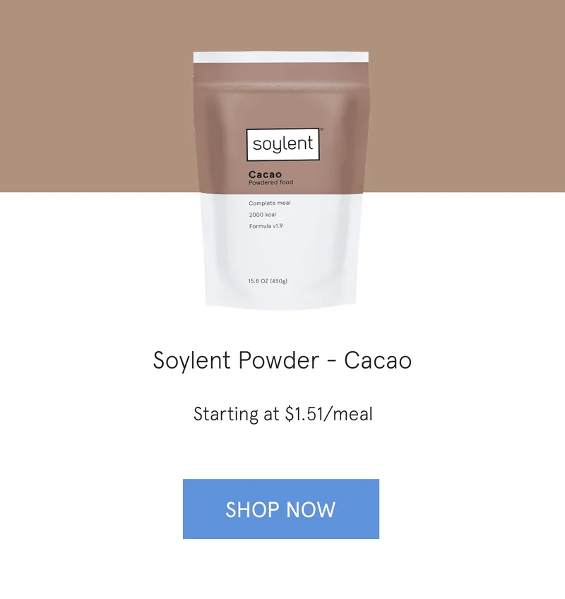 soylent powder - cacao