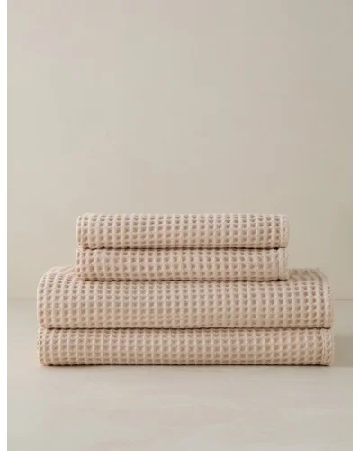 Bexley Organic Cotton Waffle Towel-Sand / Hand Towel