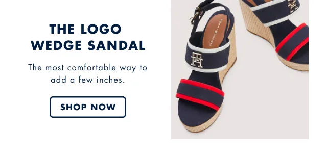 The logo wedge sandal                                            The most comfortable wat to add a few inches.                                            Shop now