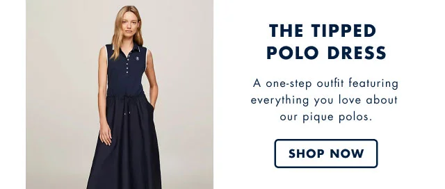 The tipped polo dress                                            A one-step outfit featuring everything you love about our pique polos.                                            Shop now