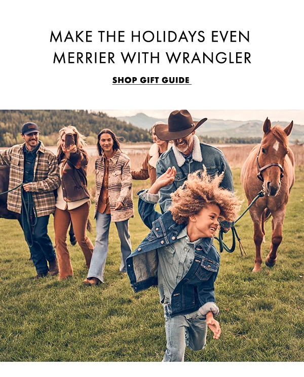 Make the holidays even merrier with wrangler. Shop gift guide