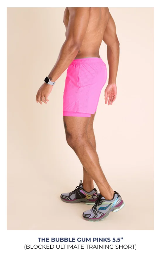 Blocked Ultimate Training Short: The Bubble Gum Pinks 5.5"