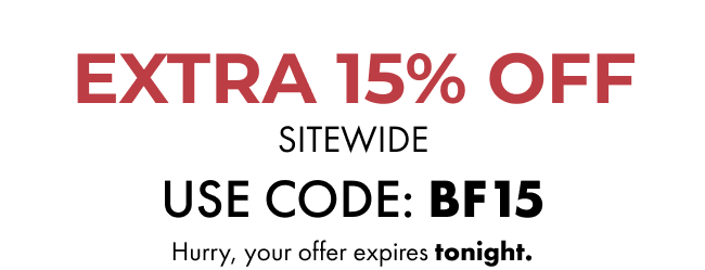 Extra 15% off sitewide
