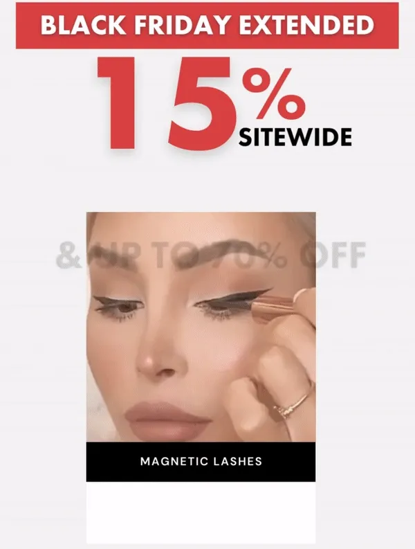 70% off + an extra 15% off sitewide