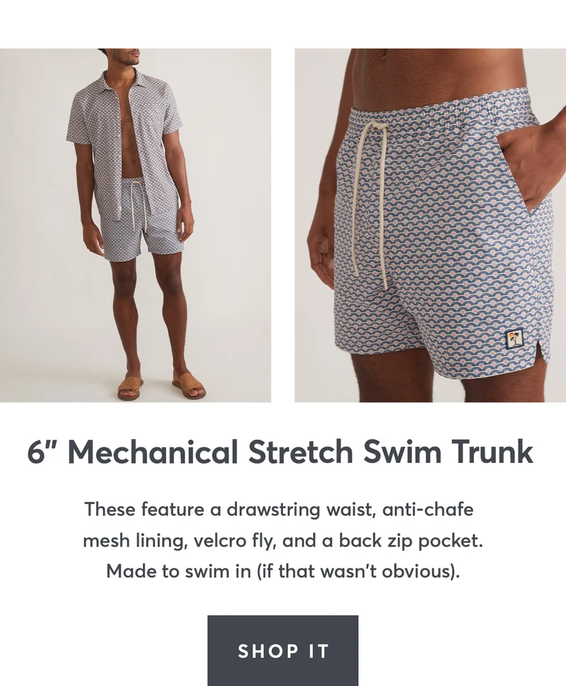 6" Mechanical Stretch Swim Trunk