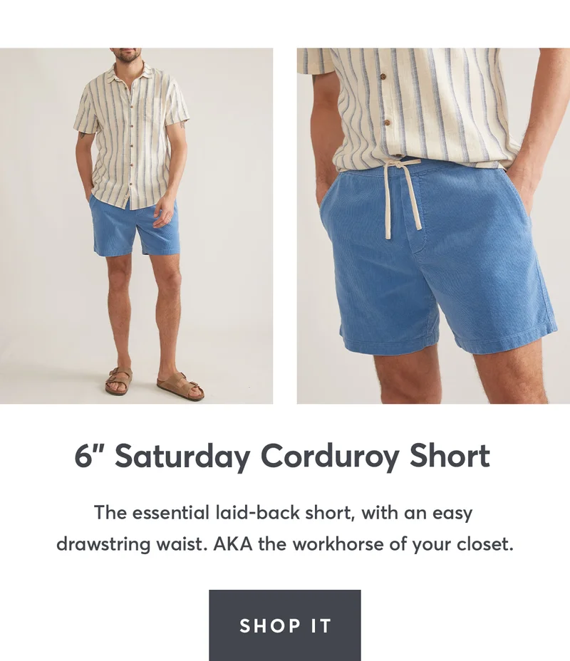 6" Saturday Corduroy Short