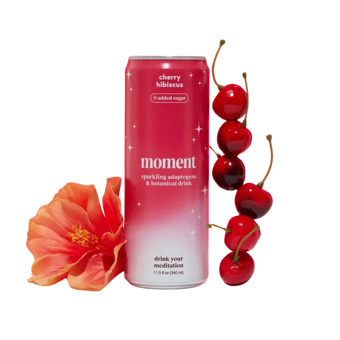 Image of Moment - Cherry Hibiscus Sparkling Botanical Water (12-Pack)