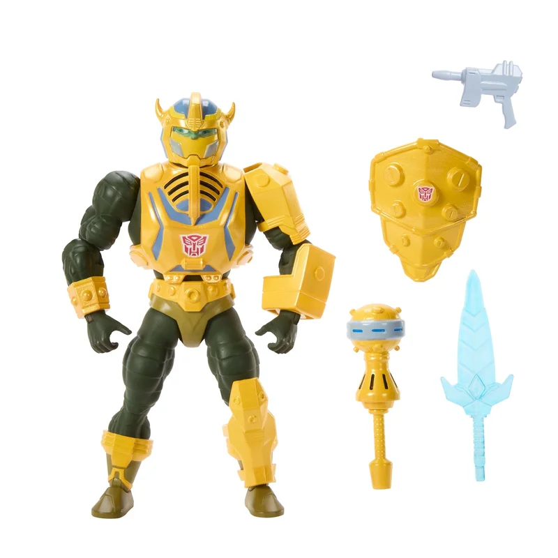 Image of MOTU Origins x Transformers Bumblebee Armor Man-At-Arms Figure