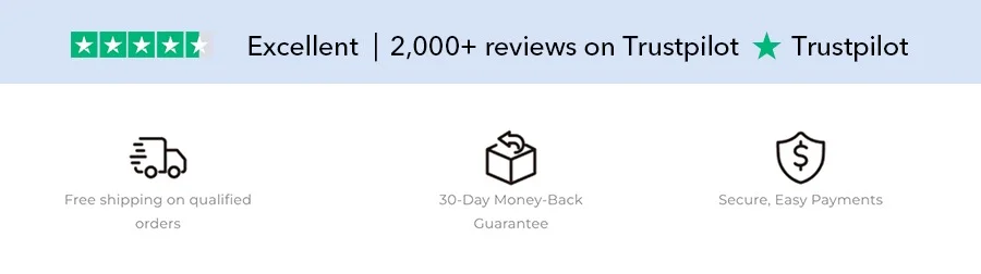2,000+ reviews on Trustpilot