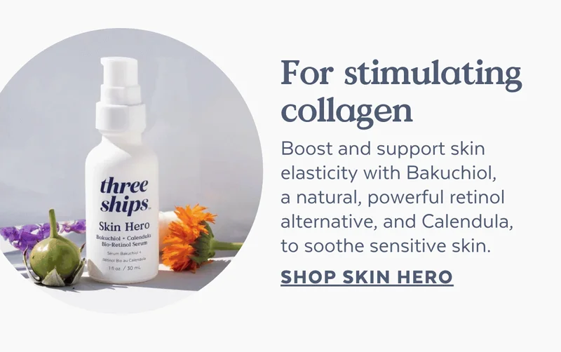 Boost and support skin elasticity with Bakuchiol,  a natural, powerful retinol alternative, and Calendula, to soothe sensitive skin.