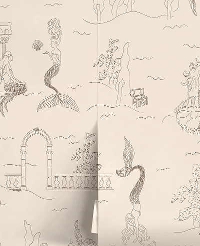 Shop Mermaid Toile Wallpaper