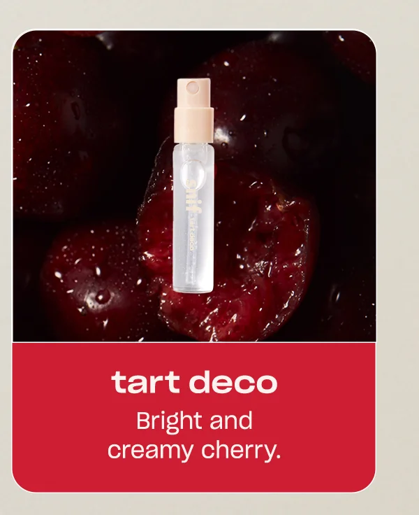 tart deco: Bright and creamy cherry.