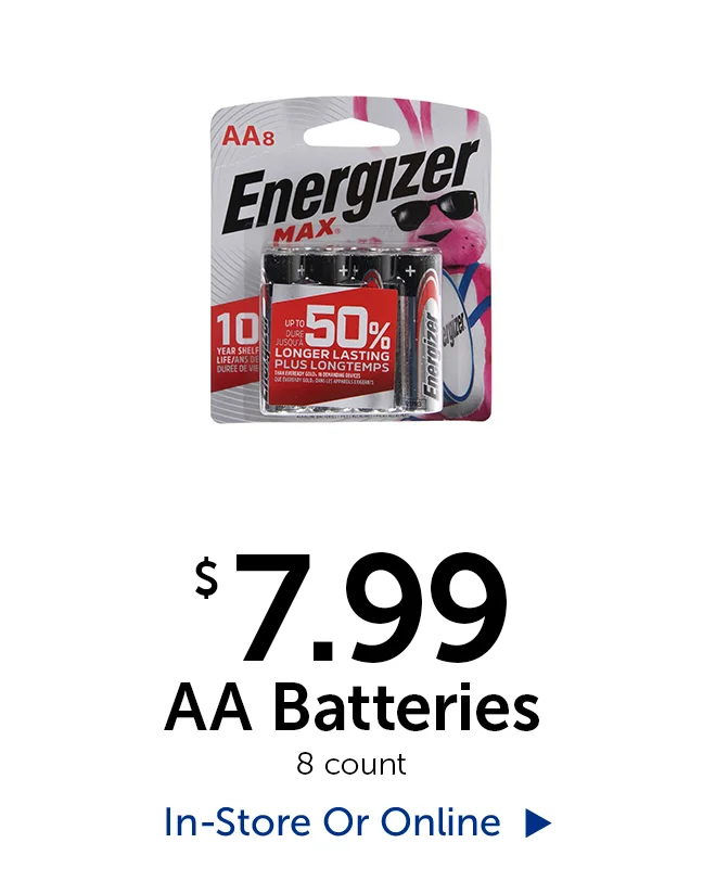 $7.99 AA Batteries - 8 count