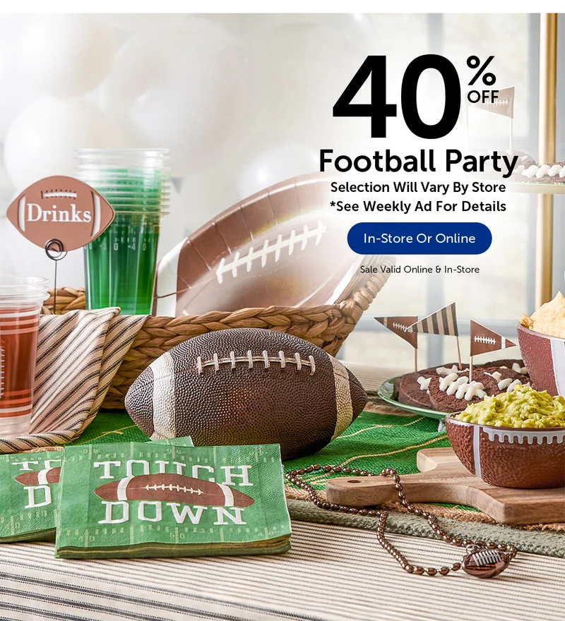 40% Off Football Party