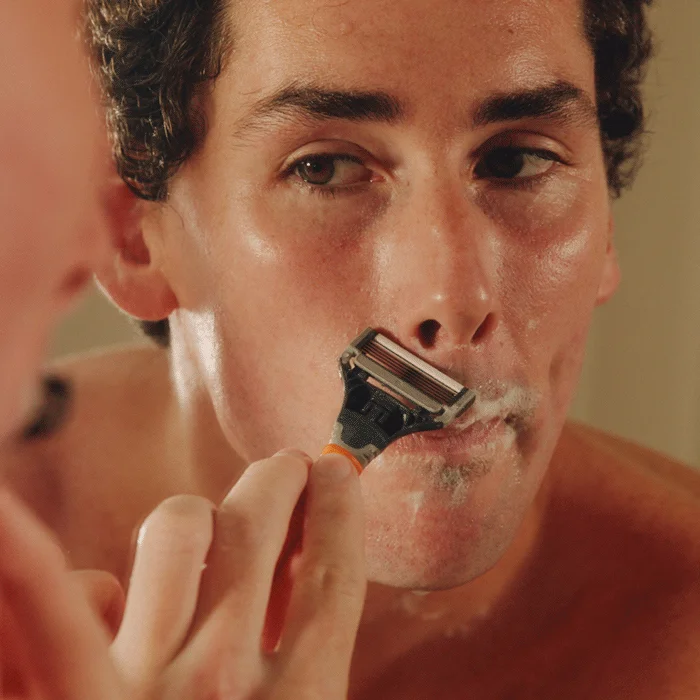 Man Using Harry's Precision Trimmer