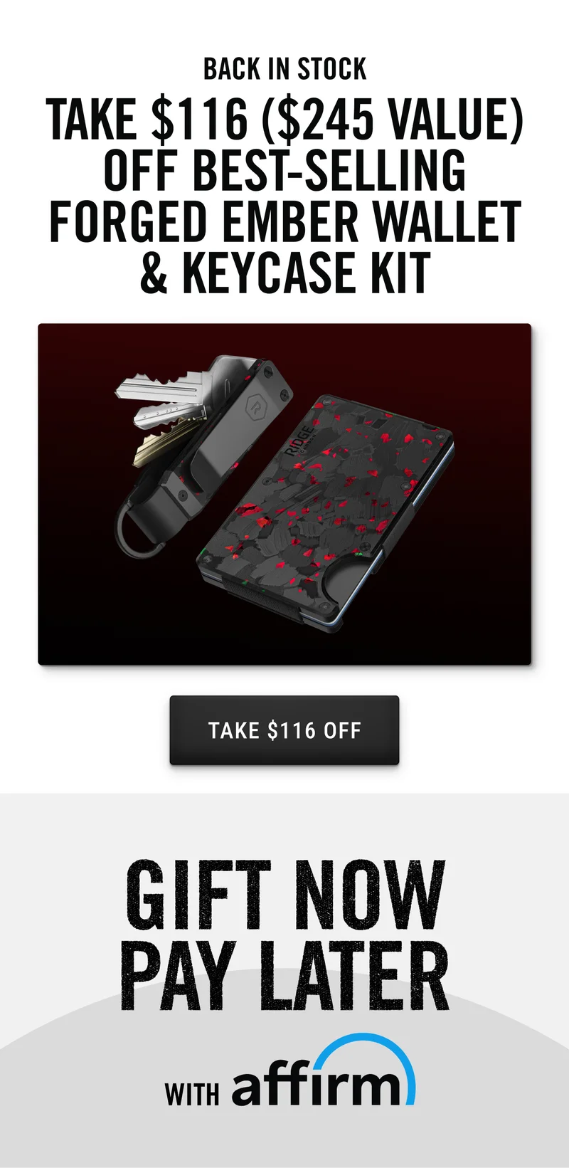 Take $116 OFF Best-selling Forged Ember Wallet & KeyCase Kit