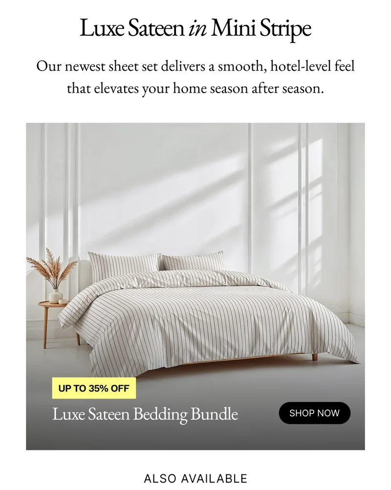 Luxe Sateen in Mini Stripe