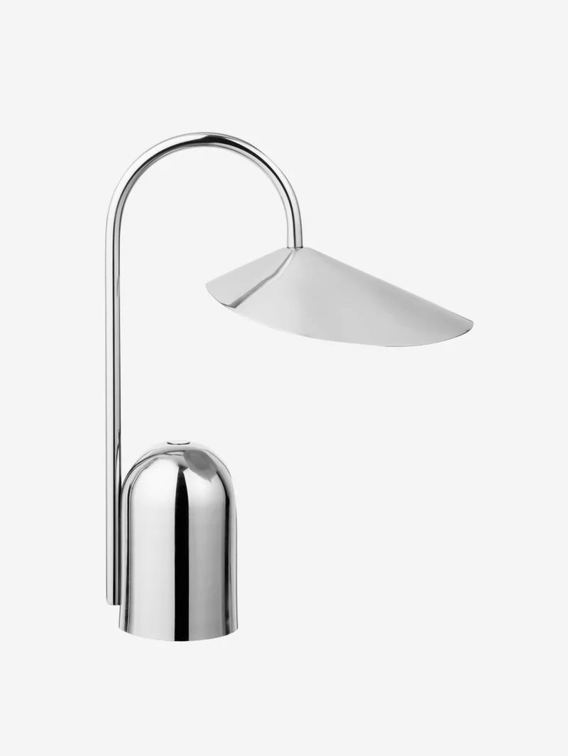 Image of ferm LIVING Arum Portable Lamp - Stainless Steel